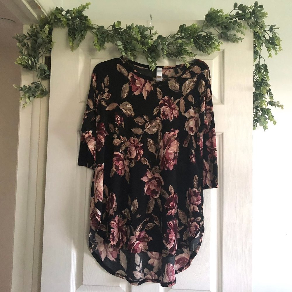 Black Floral Top